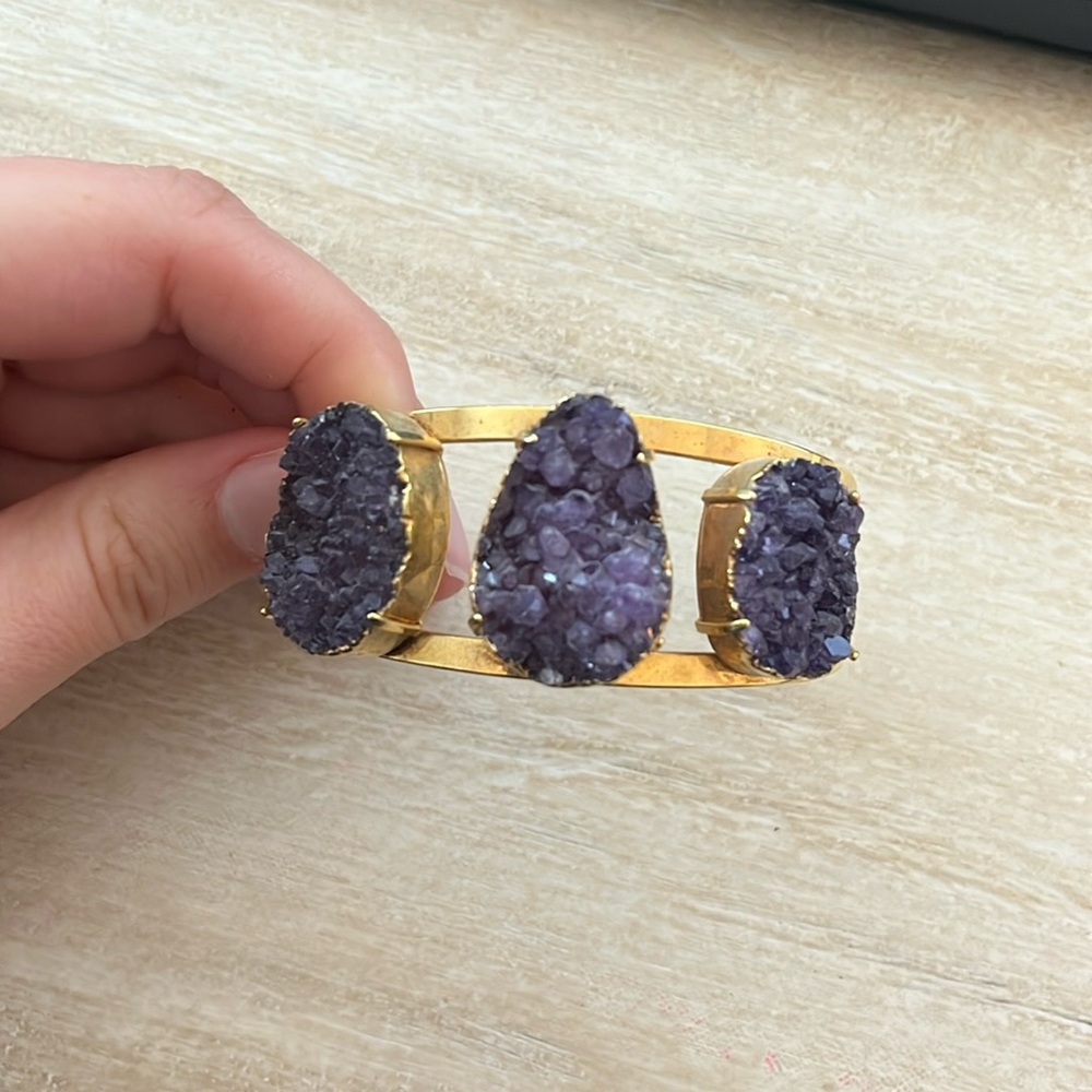 Anthropologie Amethyst Bracelet